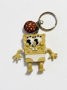 Sponge Character Yellow Keychain Charm for Kids Toys